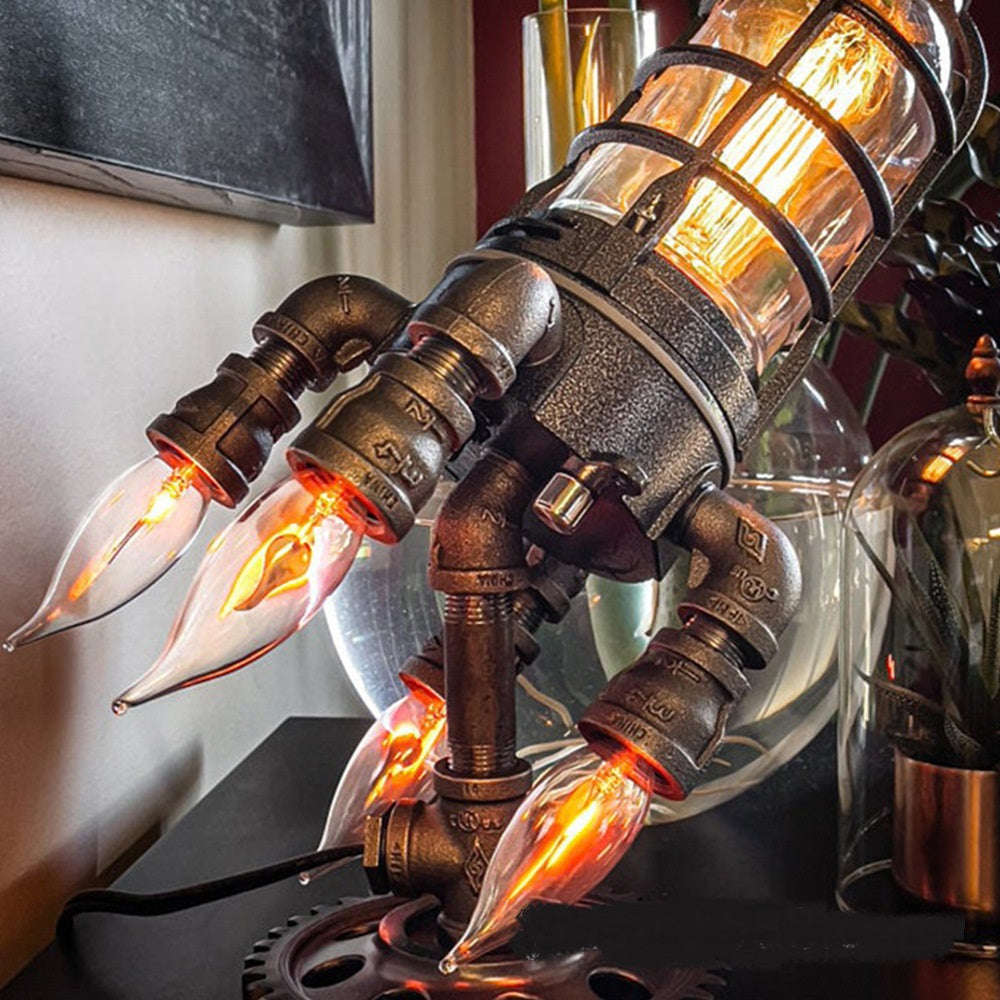 Steam Punk Rocket Lamp