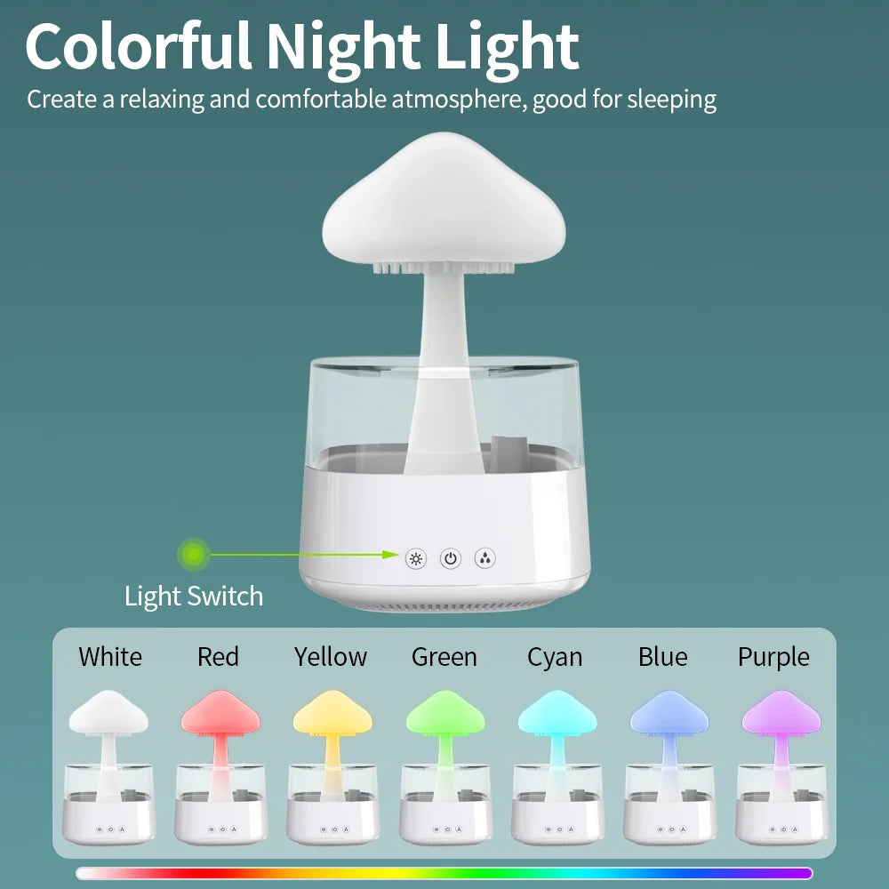 Serenify Mushroom Rain Humidifier Night Light