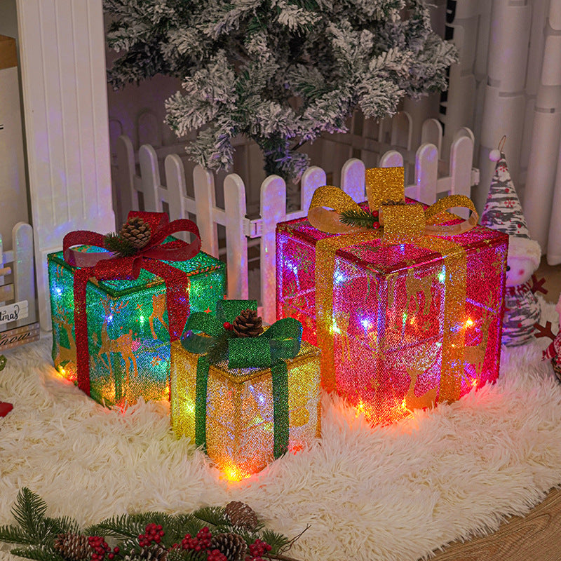 Luminous Christmas Gift Box Decoration